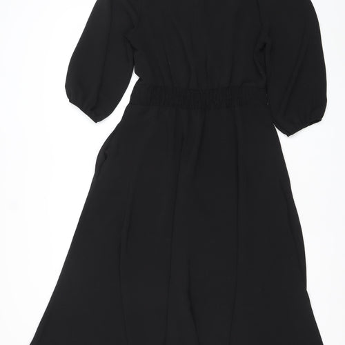 The Casual Company Women’s Black Midi A-Line Dress Size S