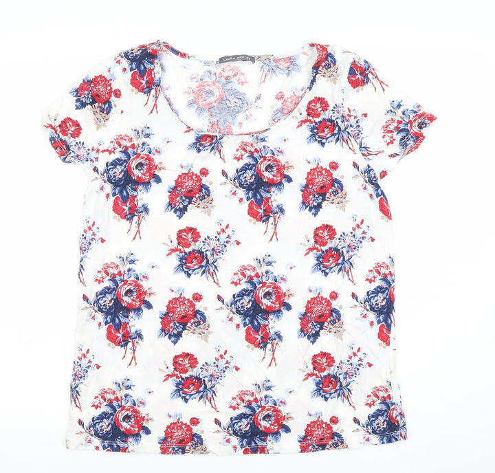 Laura Ashley Women’s Multicoloured Floral T-Shirt Size 14