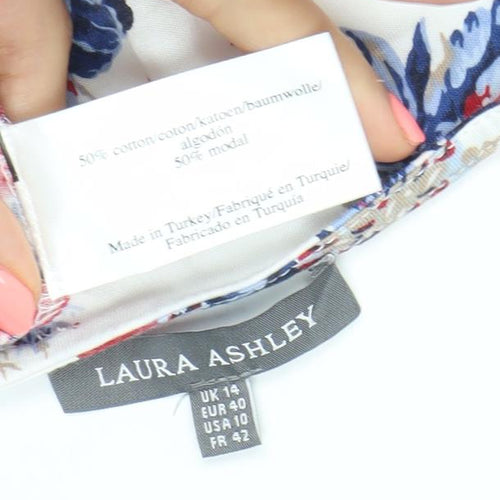 Laura Ashley Women’s Multicoloured Floral T-Shirt Size 14