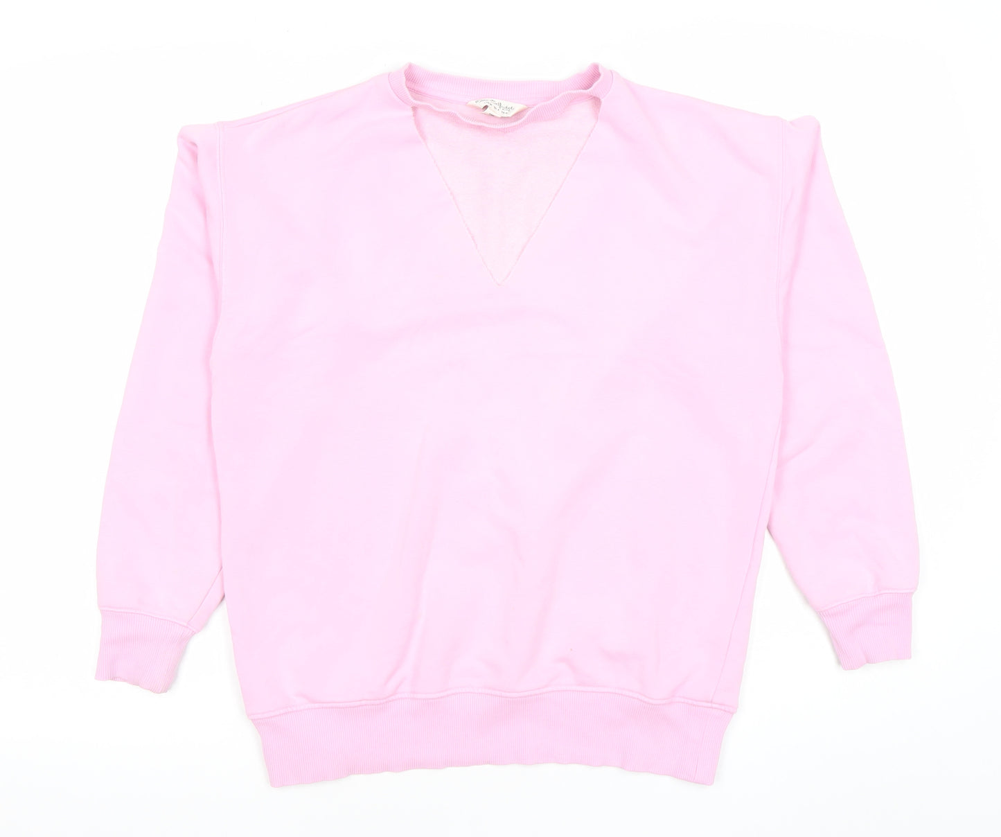 Miss Selfridge Women Pink Sweatshirt UK 8 Cotton Blend Casual