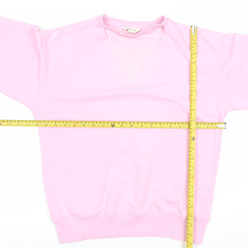 Miss Selfridge Women Pink Sweatshirt UK 8 Cotton Blend Casual