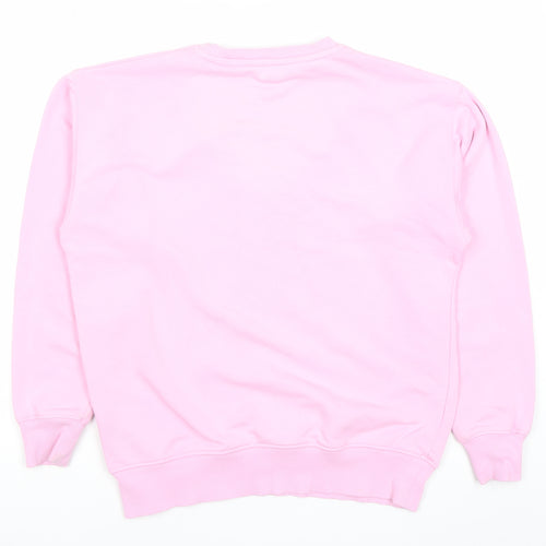Miss Selfridge Women Pink Sweatshirt UK 8 Cotton Blend Casual