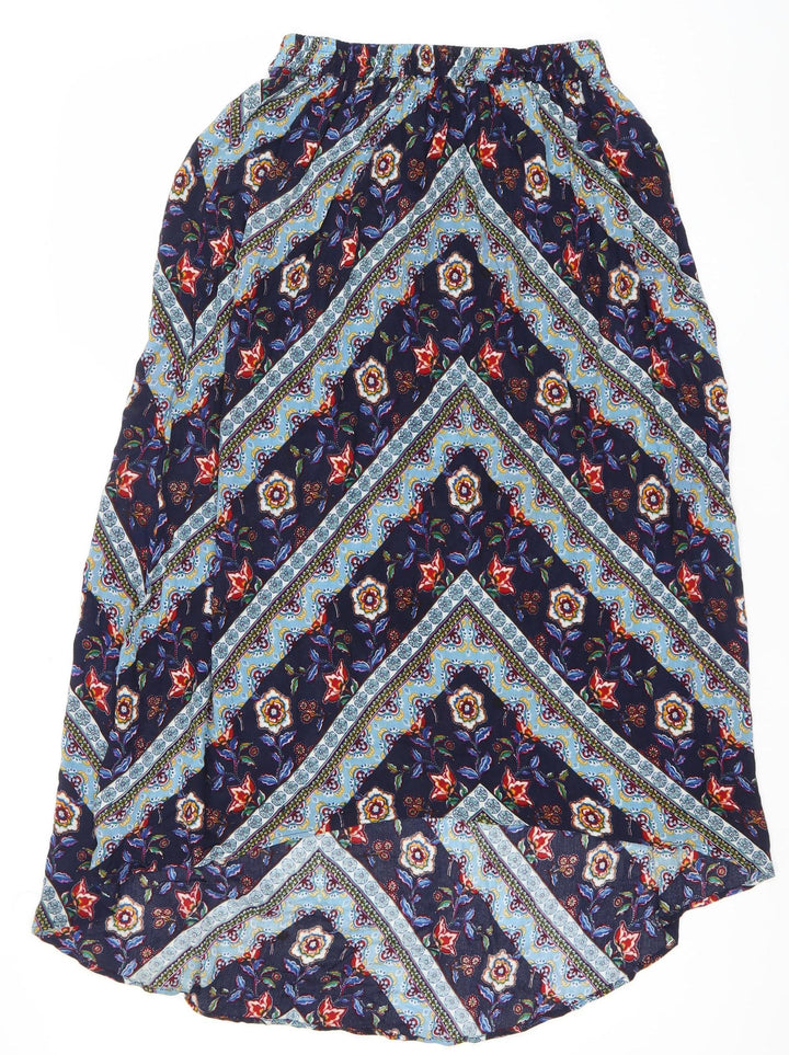 Springfield Womens Multicoloured Floral A-Line Midi Skirt Size S