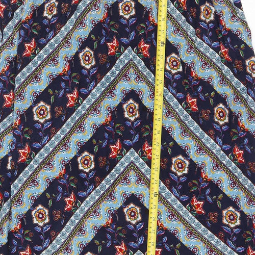 Springfield Womens Multicoloured Floral A-Line Midi Skirt Size S