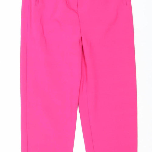 Savida Women’s Pink Slim Fit Pleated Trousers Size 12