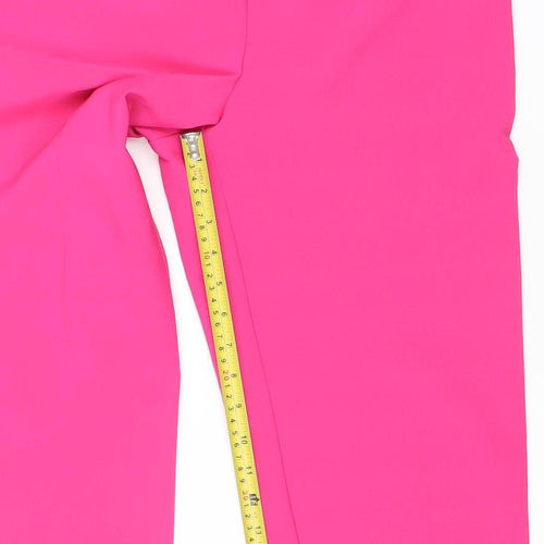 Savida Women’s Pink Slim Fit Pleated Trousers Size 12