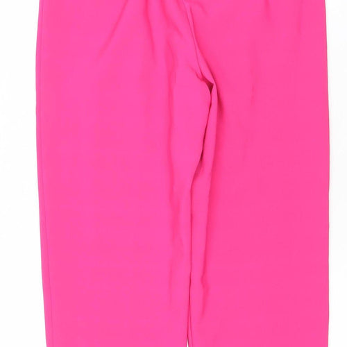 Savida Women’s Pink Slim Fit Pleated Trousers Size 12