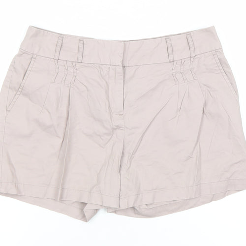 Warehouse Women’s Beige Cotton Chino Shorts UK 10