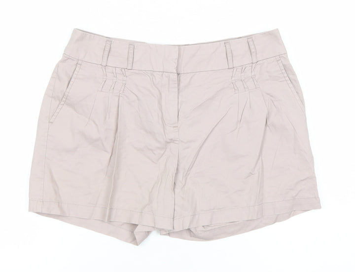 Warehouse Women’s Beige Cotton Chino Shorts UK 10