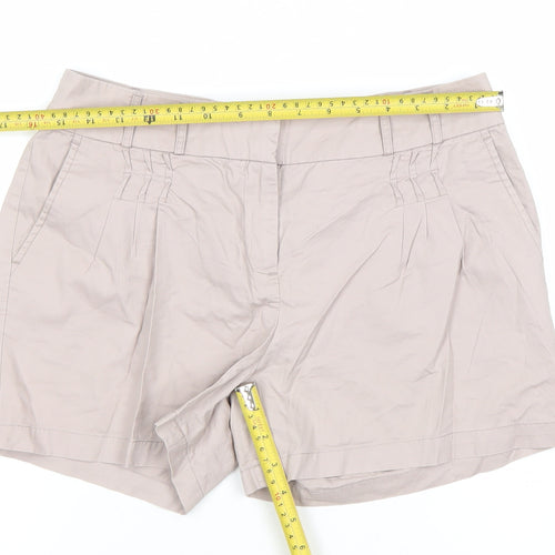 Warehouse Women’s Beige Cotton Chino Shorts UK 10