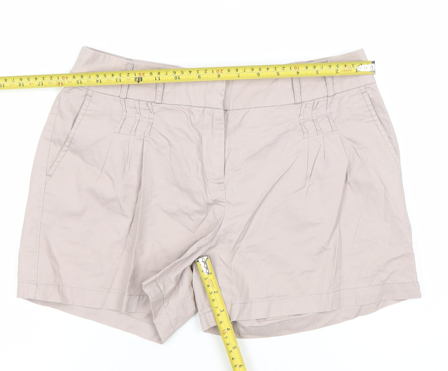 Warehouse Women’s Beige Cotton Chino Shorts UK 10