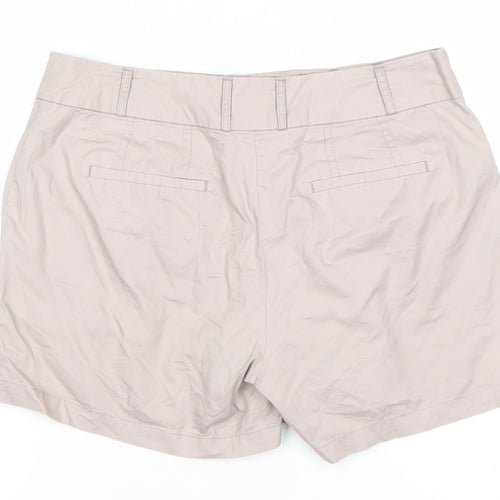 Warehouse Women’s Beige Cotton Chino Shorts UK 10