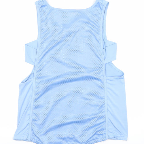 Bershka Womens Blue Activewear Tank Top Size 8 Regular Fit