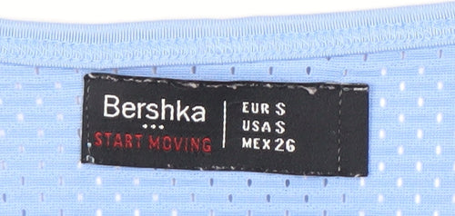 Bershka Womens Blue Activewear Tank Top Size 8 Regular Fit