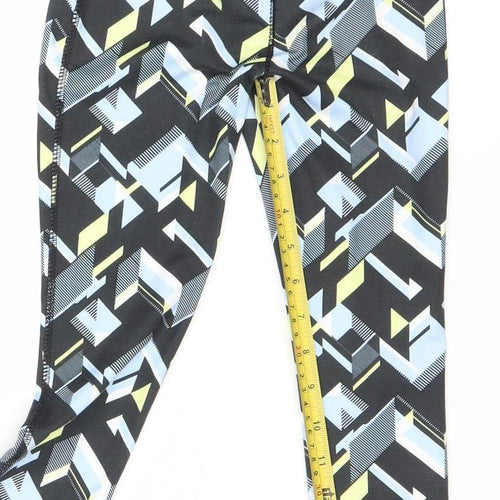 Dunnes Stores Girls Black Geometric Print Activewear Leggings Age 5 Years