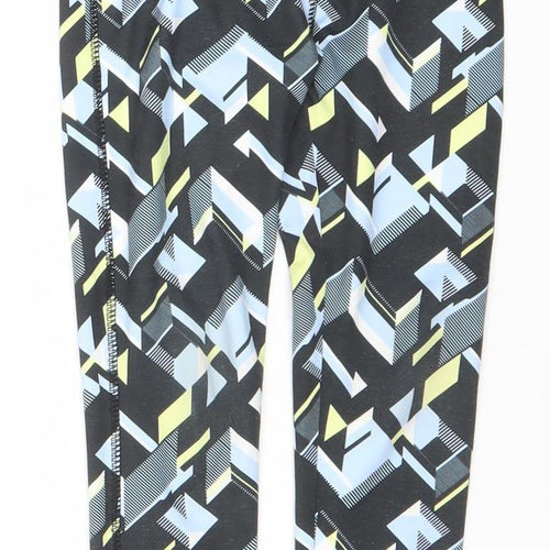 Dunnes Stores Girls Black Geometric Print Activewear Leggings Age 5 Years