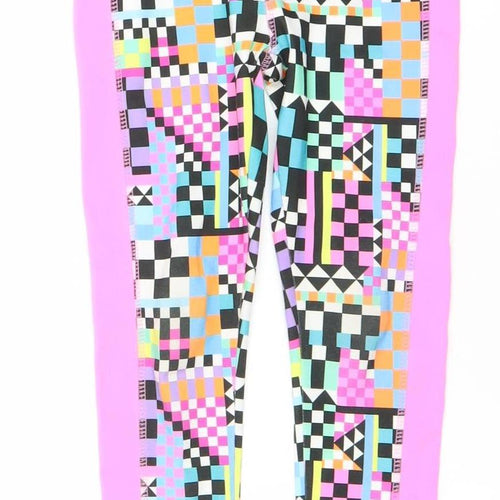 Dunnes Stores Girls Multicoloured Geometric Leggings Size 5 Years Slim Fit