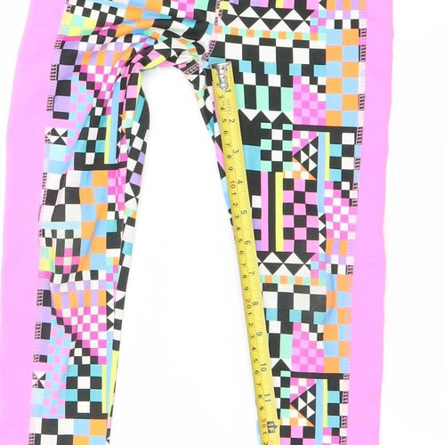 Dunnes Stores Girls Multicoloured Geometric Leggings Size 5 Years Slim Fit