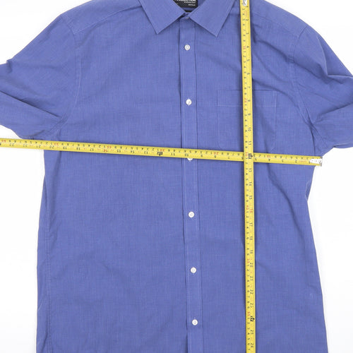 Debenhams Men’s Blue Classic Fit Long Sleeve Dress Shirt 16 40.5cm