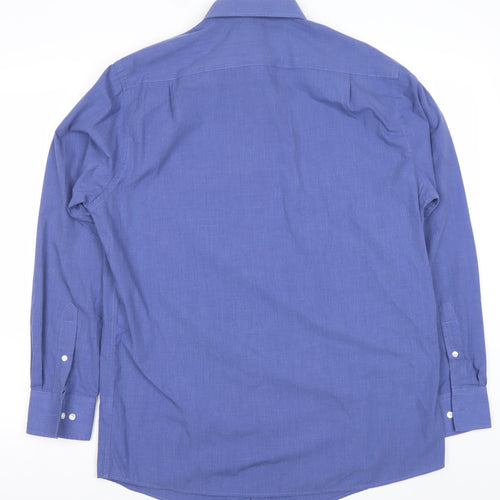 Debenhams Men’s Blue Classic Fit Long Sleeve Dress Shirt 16 40.5cm