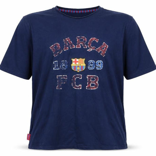 FC Barcelona Men's Blue XL Graphic T-Shirt Short Sleeve