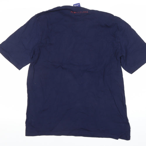 FC Barcelona Men's Blue XL Graphic T-Shirt Short Sleeve