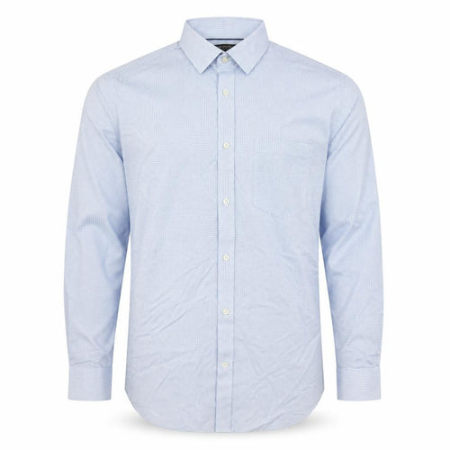 Banana Republic Men's Blue Geometric Long Sleeve Classic Fit Dress Shirt L