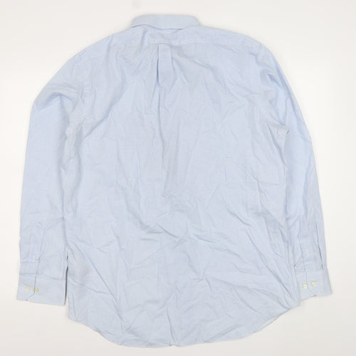 Banana Republic Men's Blue Geometric Long Sleeve Classic Fit Dress Shirt L