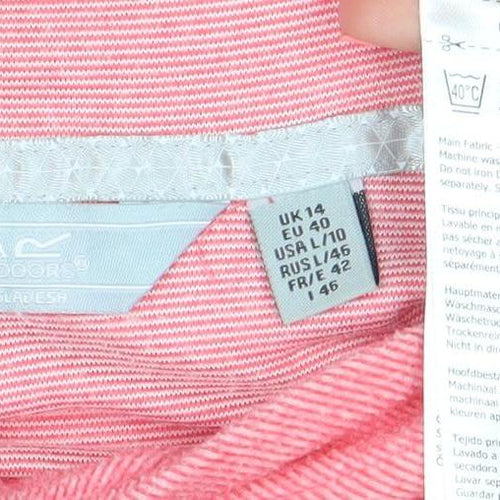 Regatta Womens Pink Pullover Hoodie L UK 14 Polyester Blend