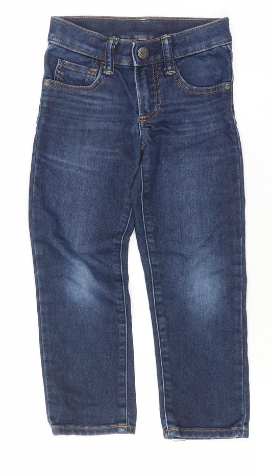 GAP Boys Blue Slim Fit Straight Denim Jeans 5 Years Adjustable Waist