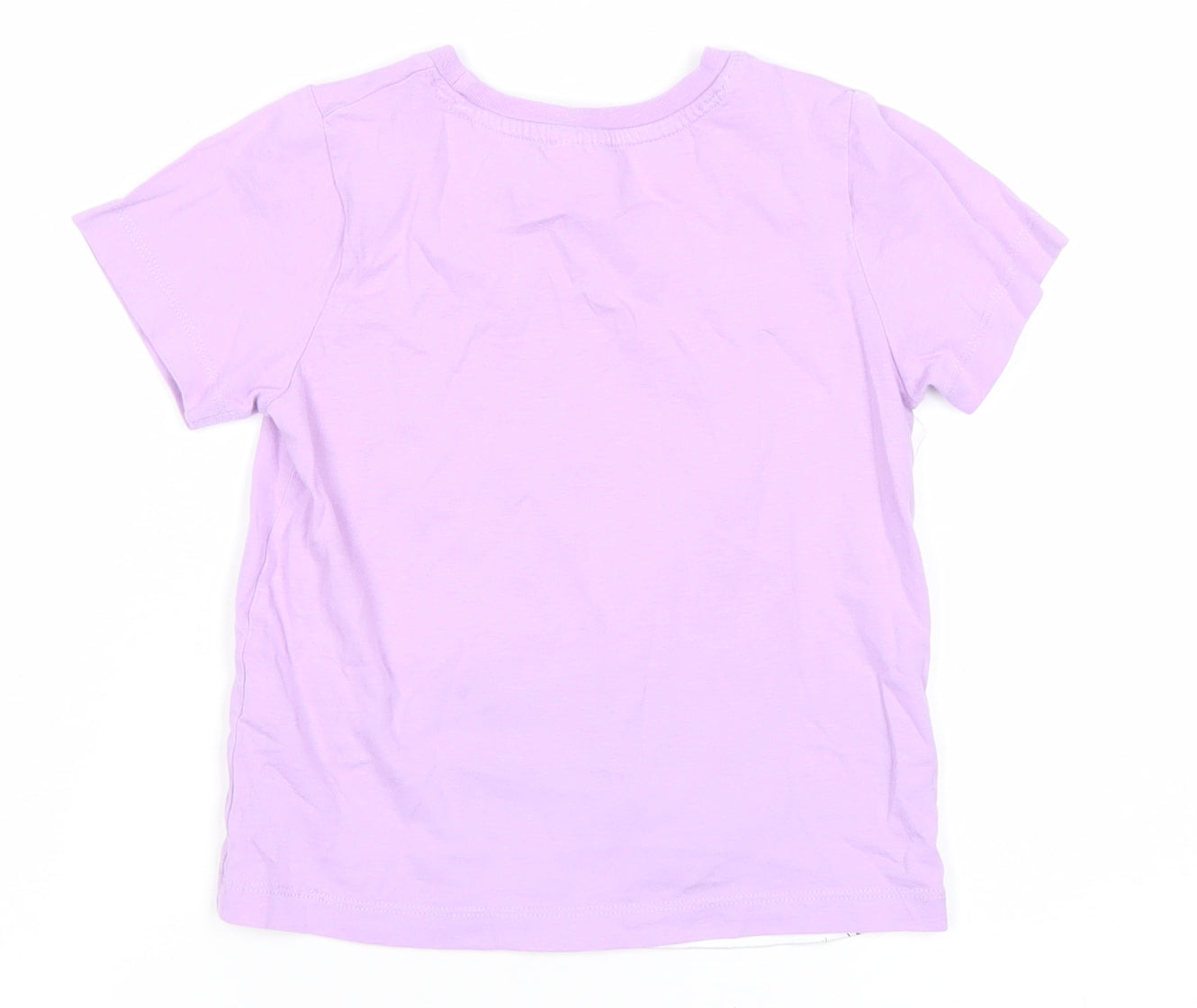 Disney Girls Purple T-Shirt 5-6 Years Minnie Daisy Glitter Graphic Tee