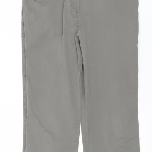 Punt Roma Women's Grey Cropped Jeans Size 12 Regular Fit Cotton Blend