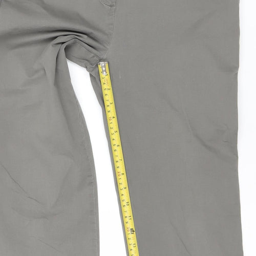 Punt Roma Women's Grey Cropped Jeans Size 12 Regular Fit Cotton Blend