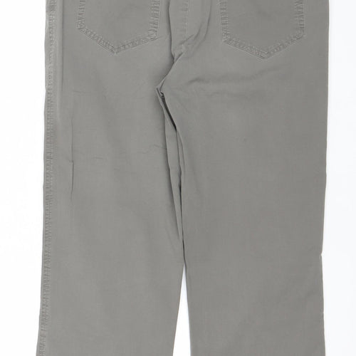 Punt Roma Women's Grey Cropped Jeans Size 12 Regular Fit Cotton Blend