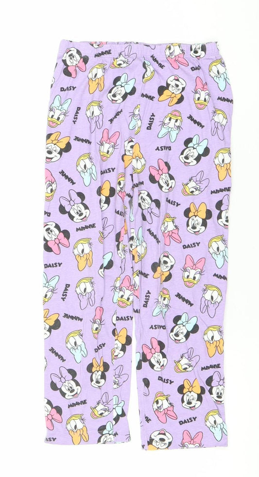 Primark Girls Purple Disney Minnie & Daisy Pyjama Pants 10-11Y Cotton