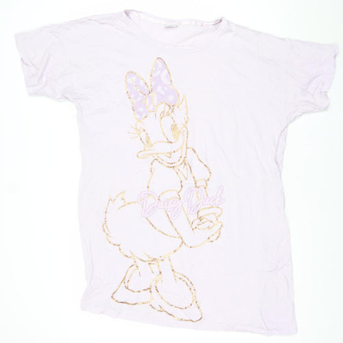 Disney Women Pink Daisy Duck T-Shirt Nightshirt Size 16