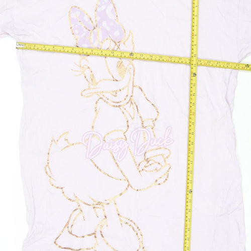 Disney Women Pink Daisy Duck T-Shirt Nightshirt Size 16