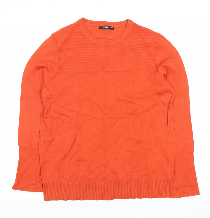 Dunnes Women’s Orange Crew Neck Pullover Jumper Size L