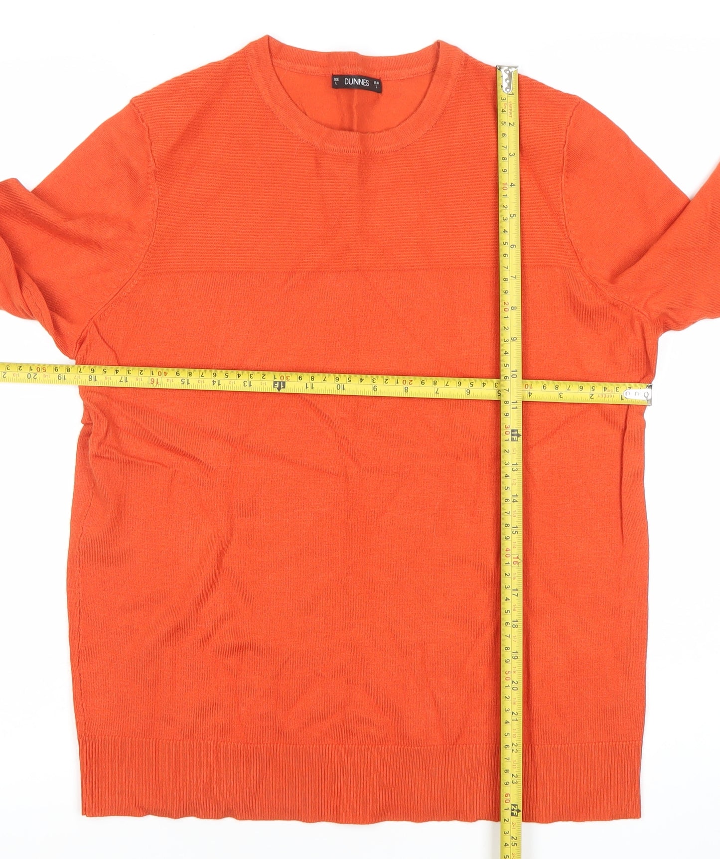 Dunnes Women’s Orange Crew Neck Pullover Jumper Size L