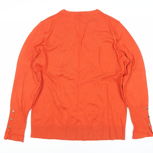 Dunnes Women’s Orange Crew Neck Pullover Jumper Size L