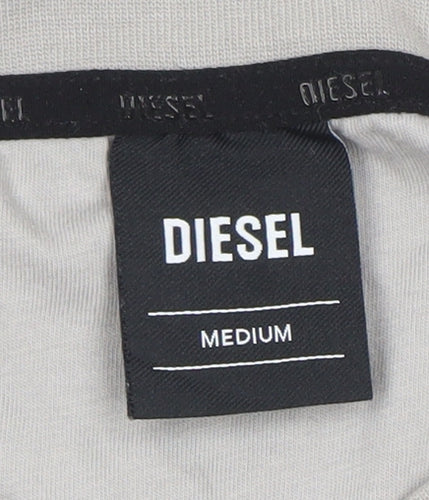 Diesel Men's Multicolour Cotton T-Shirt Medium Crew Neck Logo