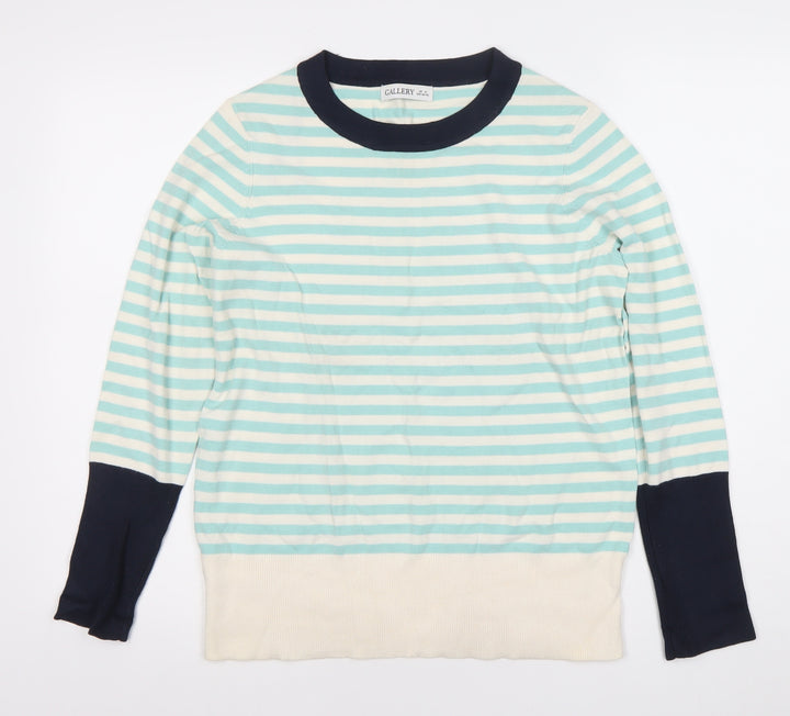 Gallery Womens Multicoloured Stripe Pullover Jumper Size M