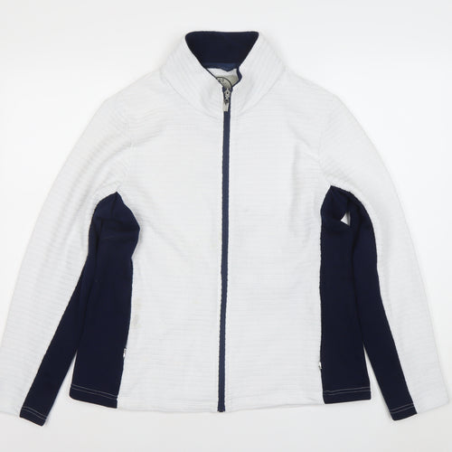 Paco Women’s White & Navy Full Zip Sweatshirt Size 16 Activewear