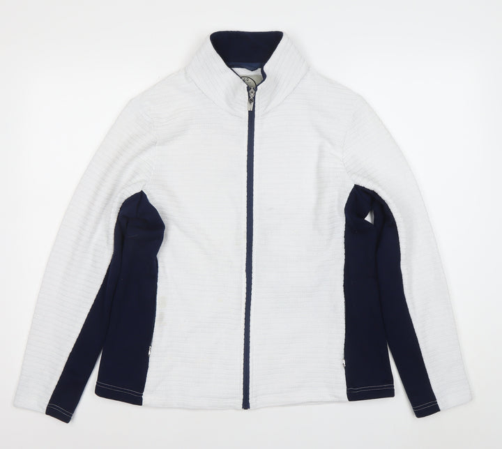Paco Women’s White & Navy Full Zip Sweatshirt Size 16 Activewear