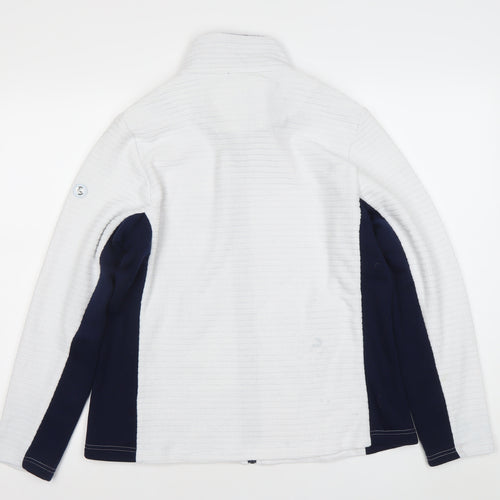 Paco Women’s White & Navy Full Zip Sweatshirt Size 16 Activewear