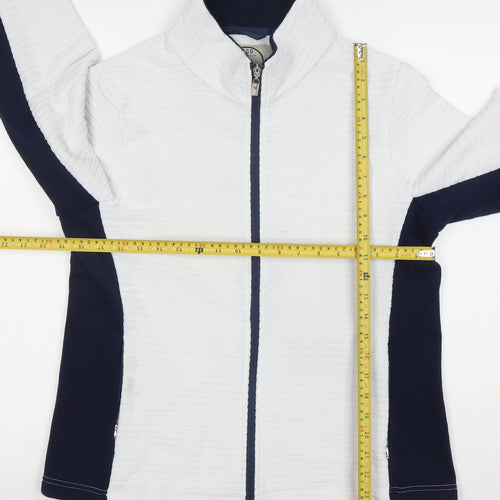 Paco Women’s White & Navy Full Zip Sweatshirt Size 16 Activewear