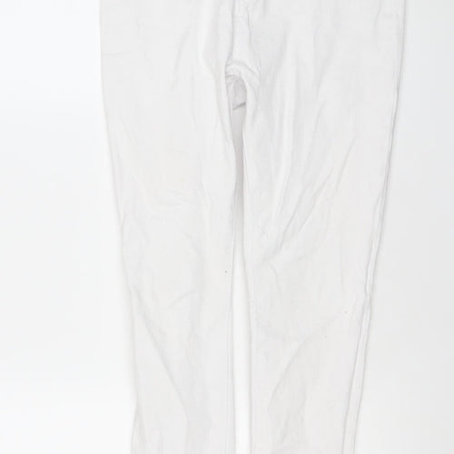 I Saw It First Womens White Skinny Jeans Size 12 Slim Fit Denim