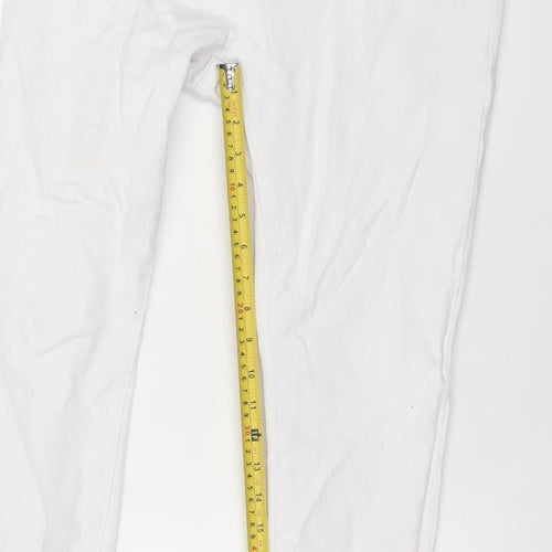 I Saw It First Womens White Skinny Jeans Size 12 Slim Fit Denim