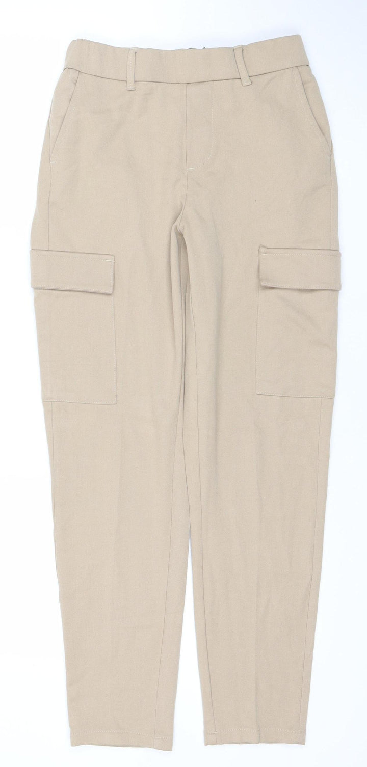 Vero Moda Womens Beige XS Cargo Tapered Trousers Casual