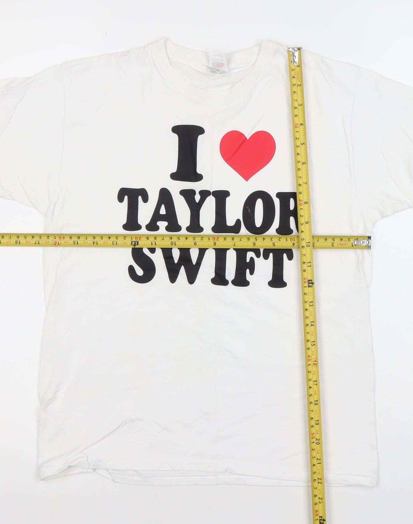 Fruit of the Loom Girls White Cotton Taylor Swift Graphic T-Shirt 10Y